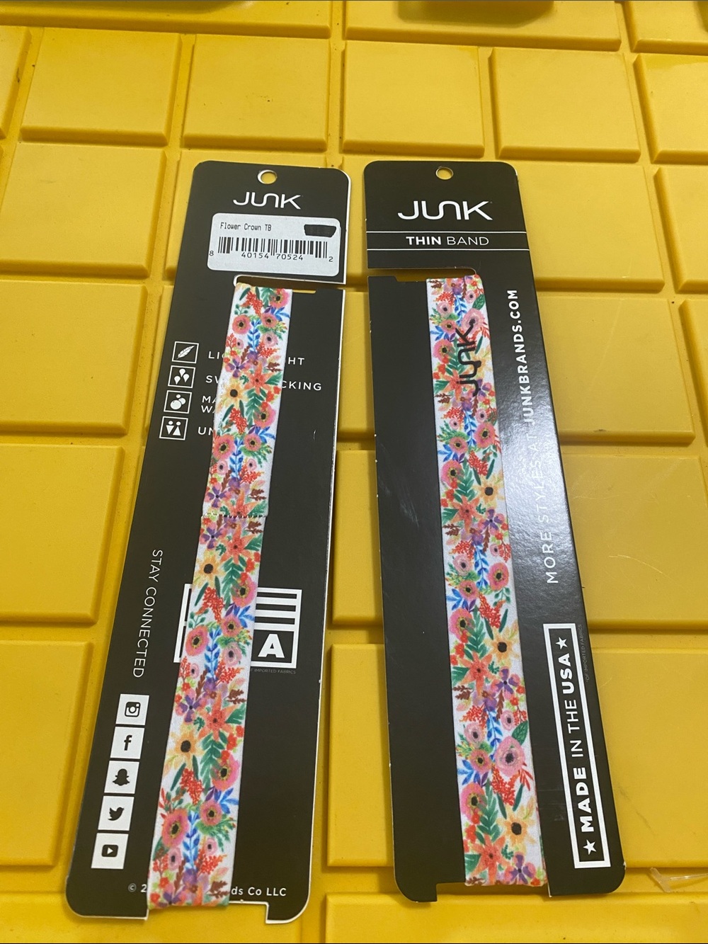 JUNK Floral Thin Elastic Headband – Multicolor